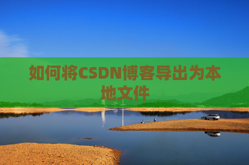 如何将CSDN博客导出为本地文件